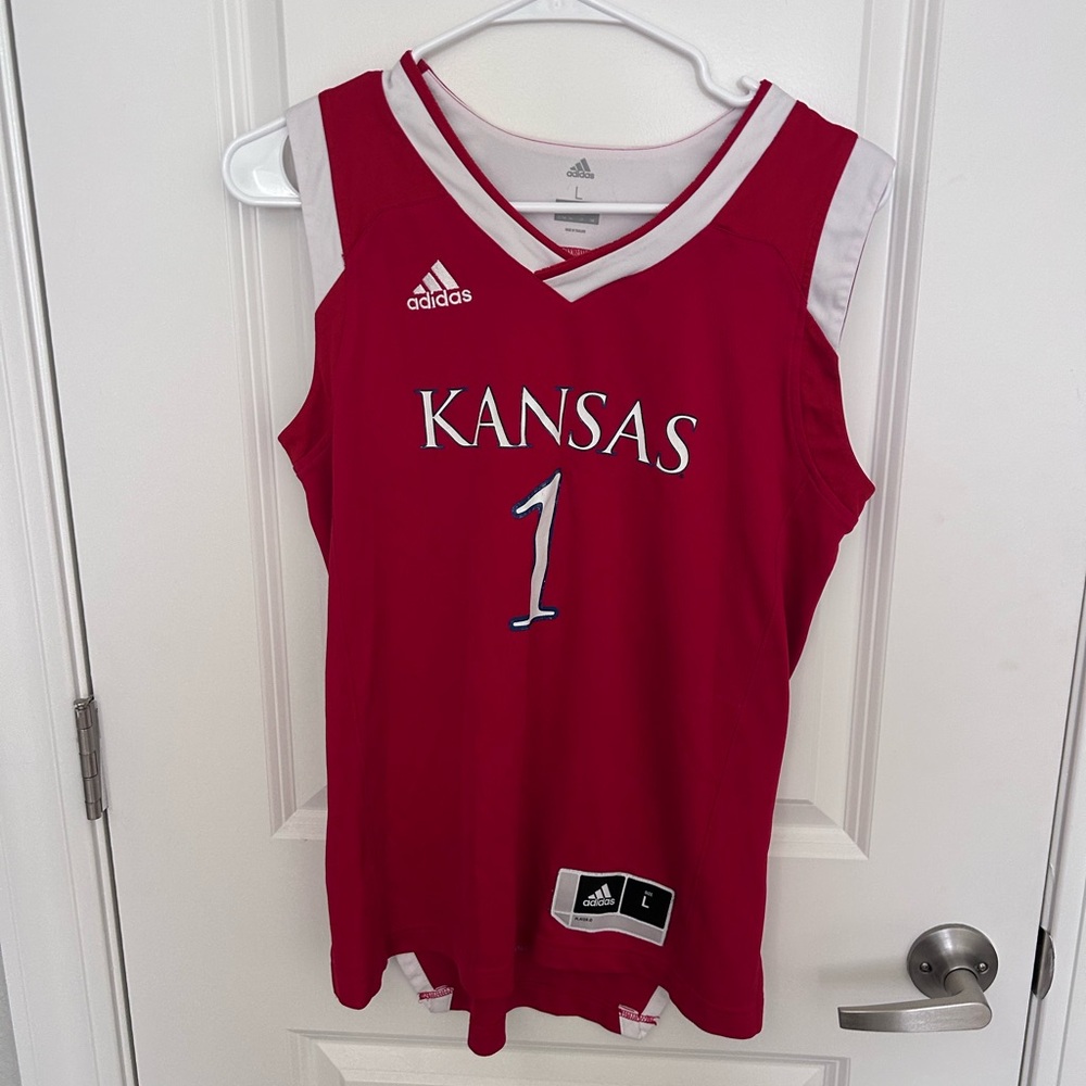 Adidas Red and White Sports Jersey